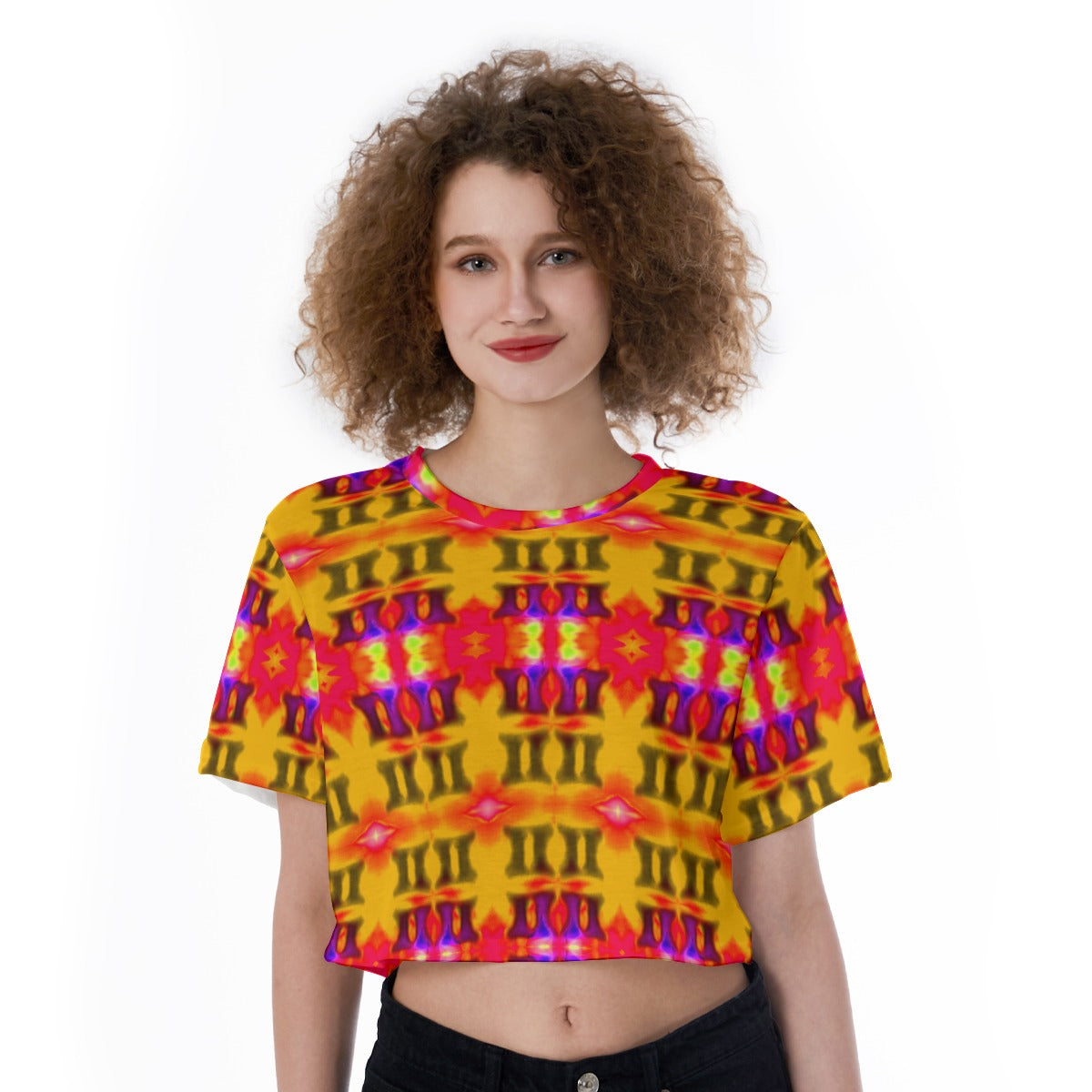 All-Over Print Cropped T-Shirt