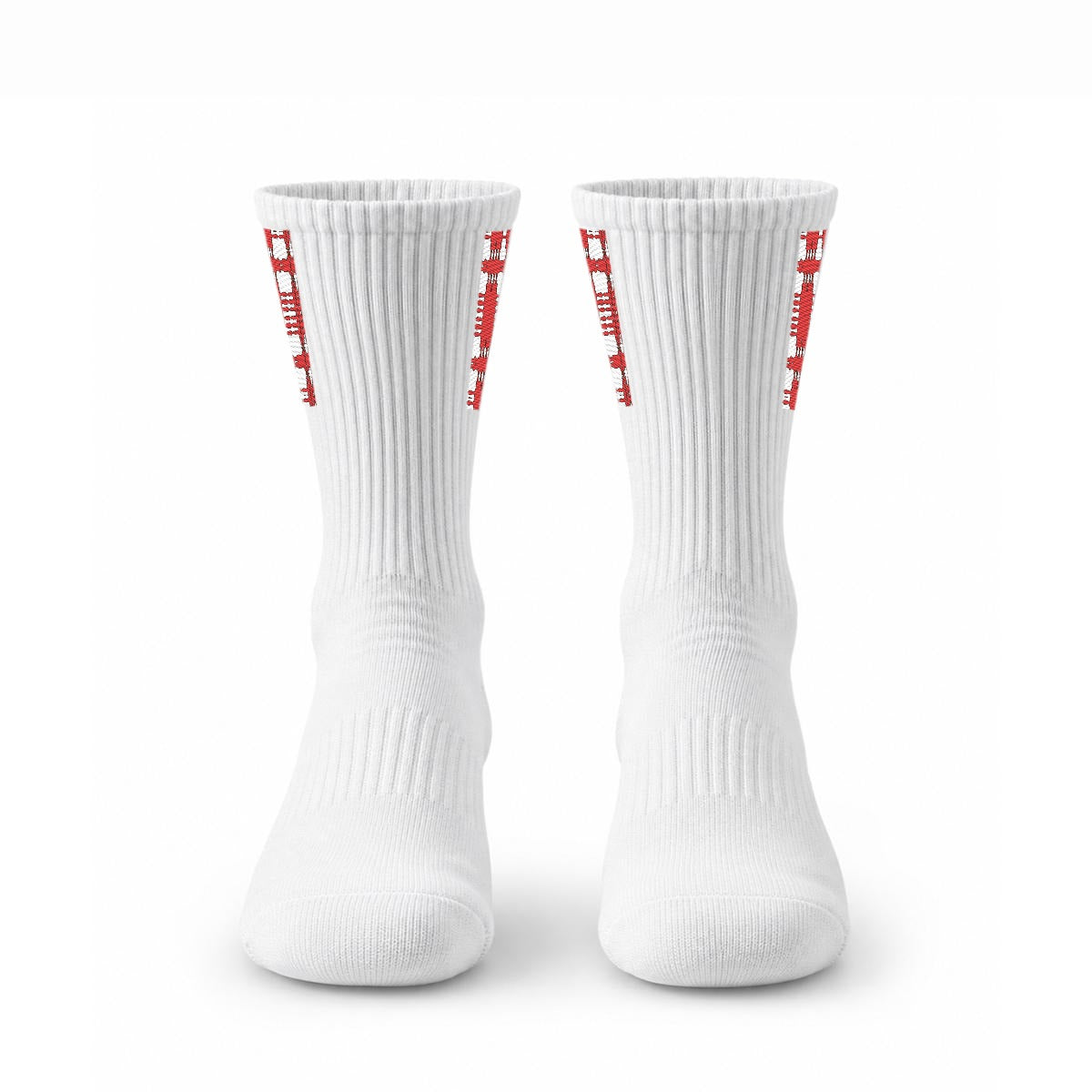 Embroidery Sports Cotton Crew Socks|Cotton