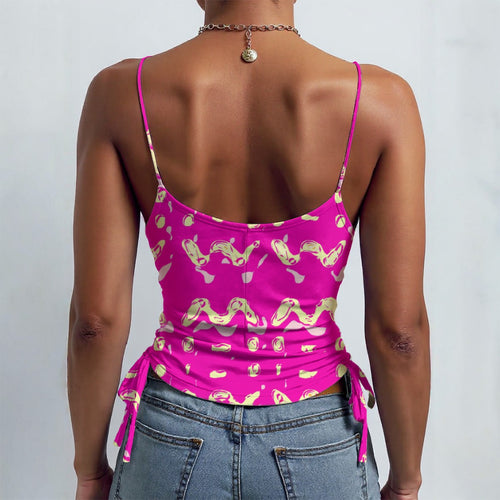 All-over Print Drawstring Camisole