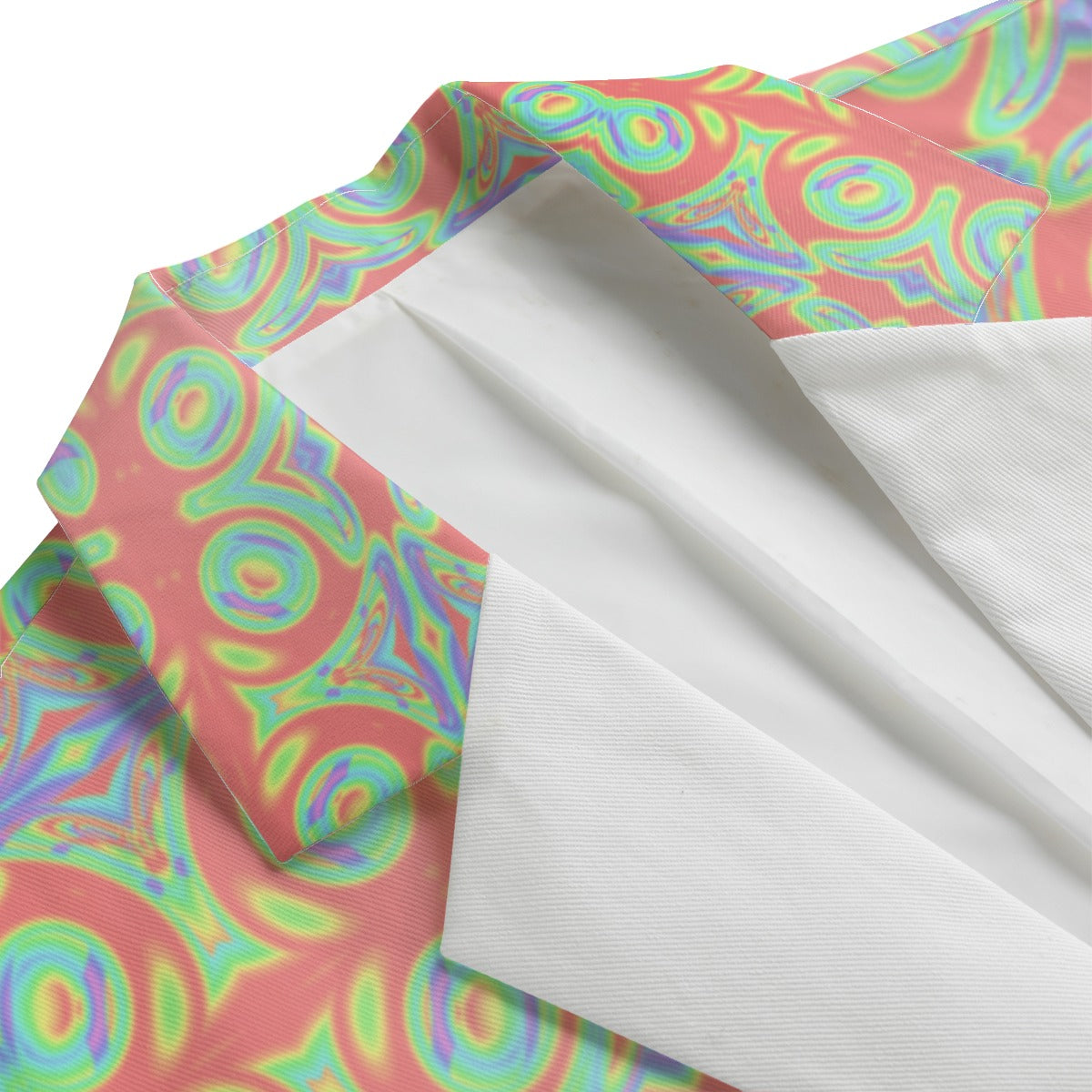 All-Over Print Men's Casual Flat Lapel Collar Blazer | 245GSM Cotton