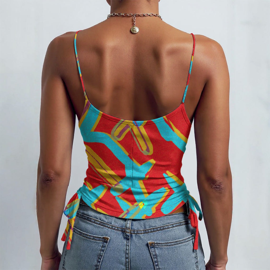All-over Print Drawstring Camisole
