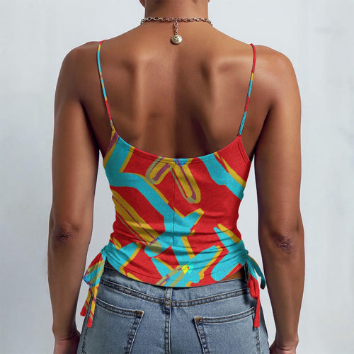 All-over Print Drawstring Camisole