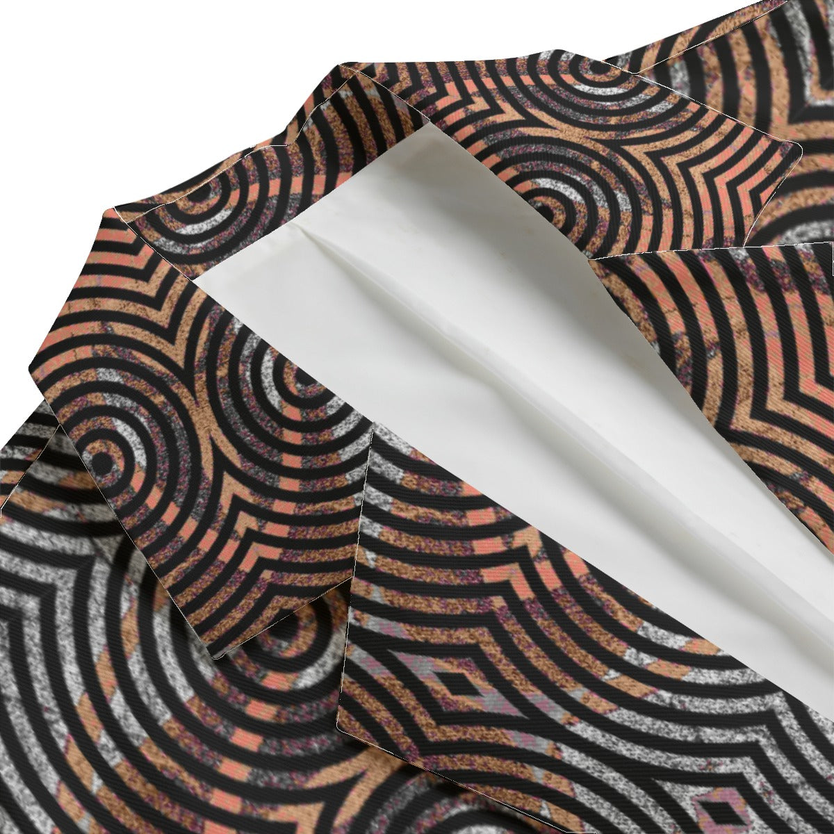 All-Over Print Men's Casual Flat Lapel Collar Blazer | 245GSM Cotton