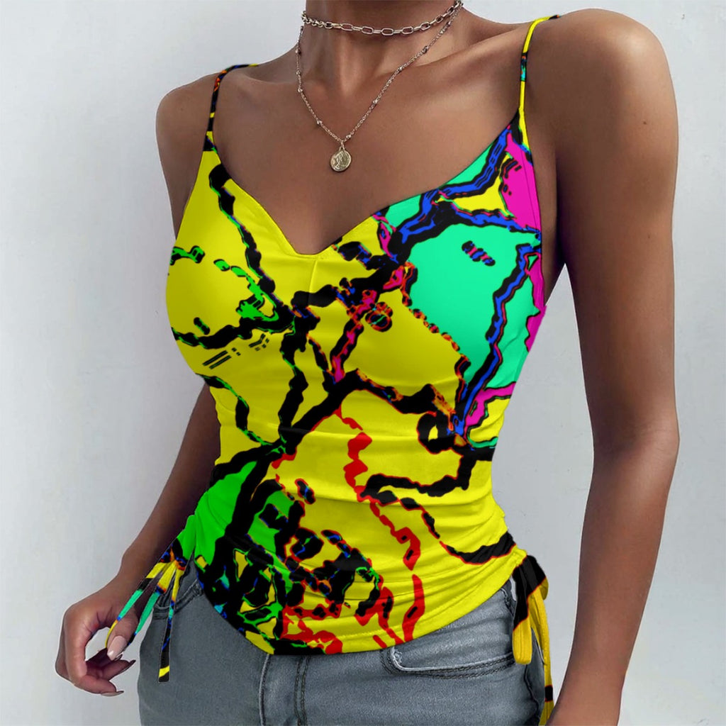 All-over Print Drawstring Camisole