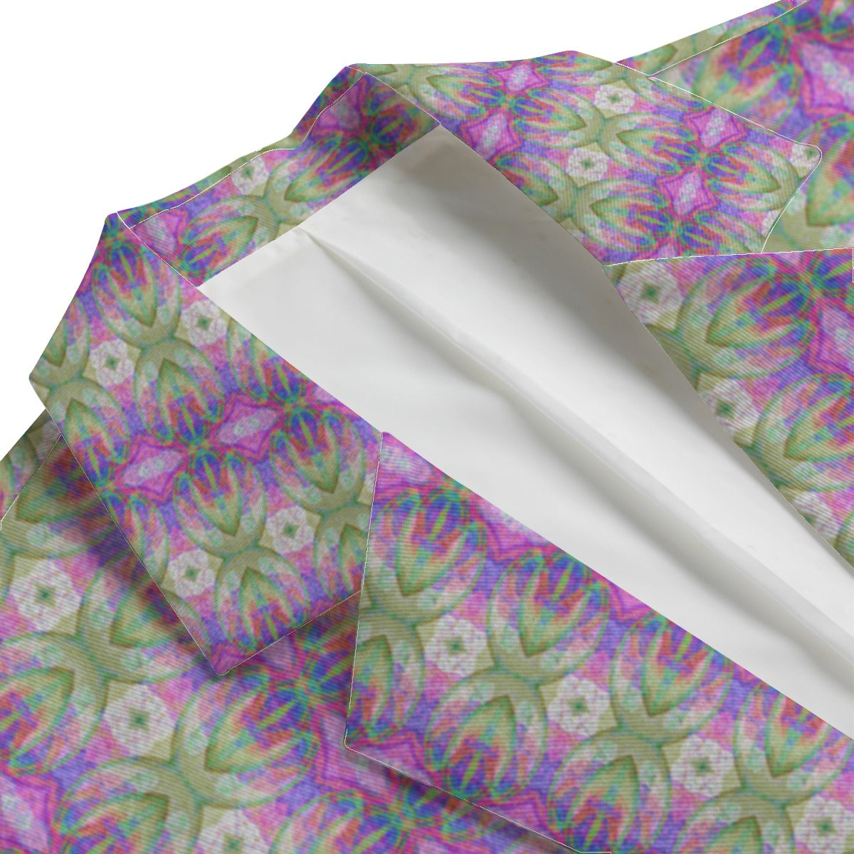 All-Over Print Men's Casual Flat Lapel Collar Blazer | 245GSM Cotton