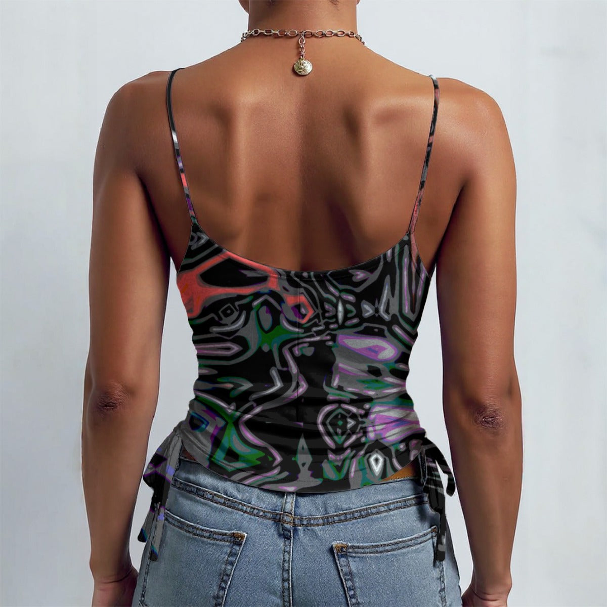 All-over Print Drawstring Camisole