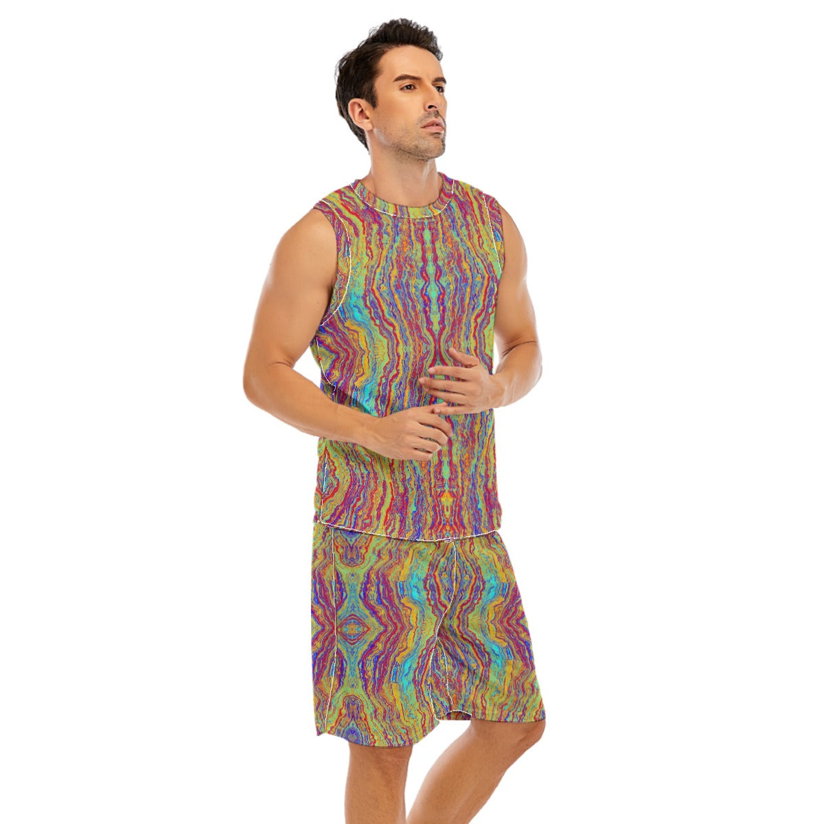 All-Over Print Men's Basketball Suit