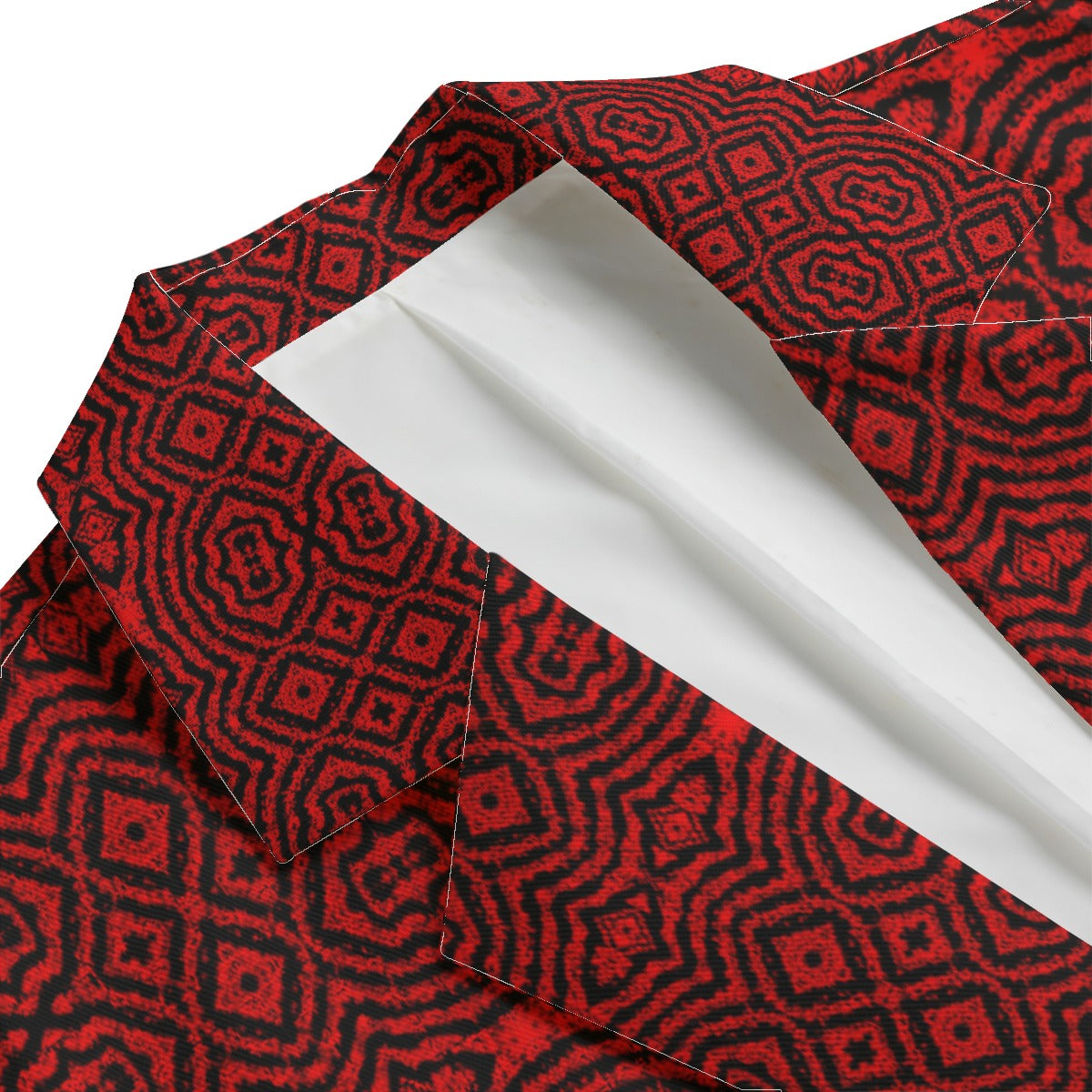 All-Over Print Men's Casual Flat Lapel Collar Blazer | 245GSM Cotton