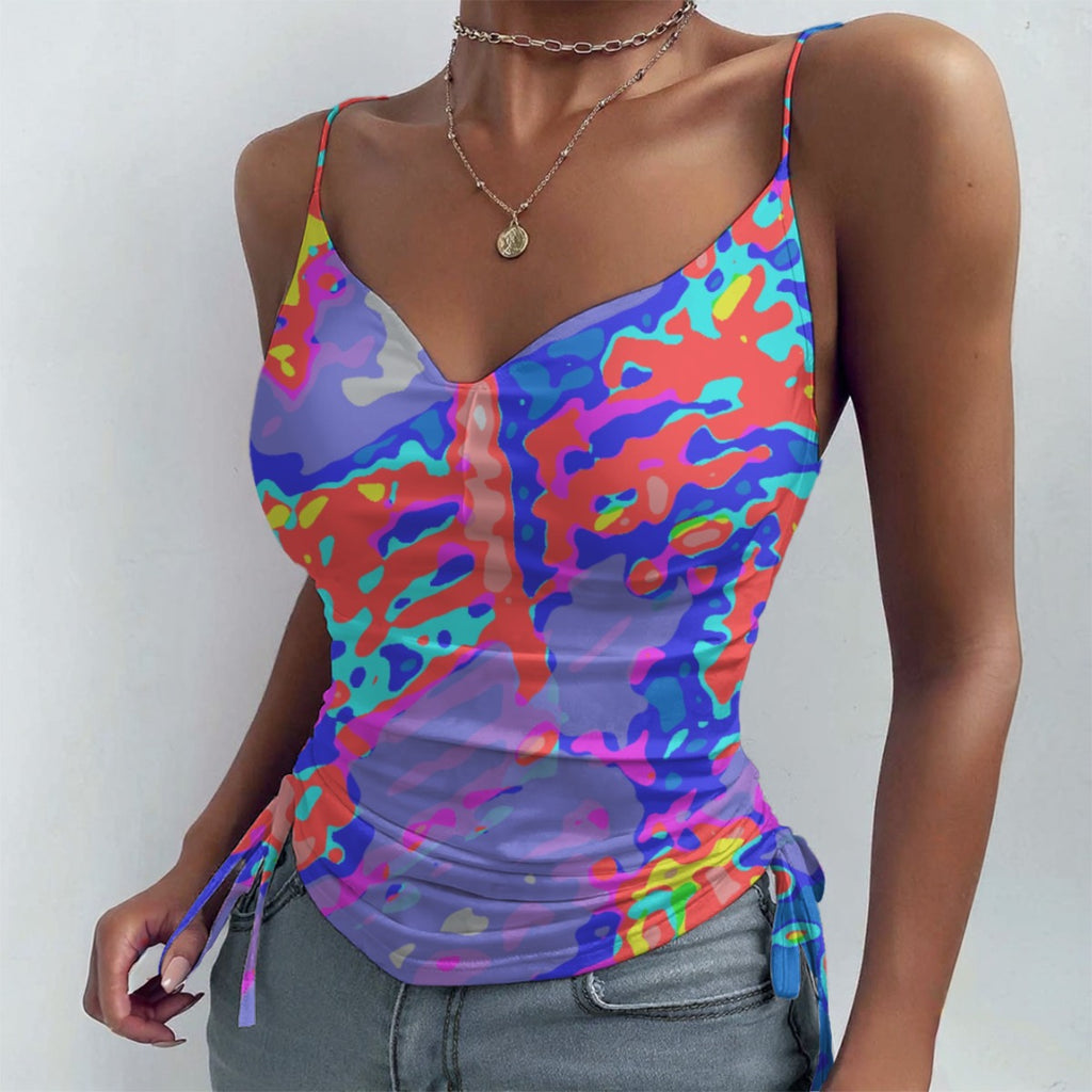 All-over Print Drawstring Camisole