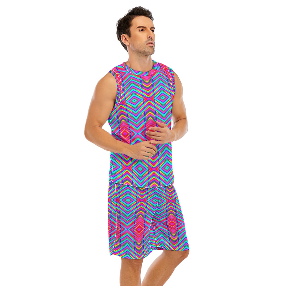 All-Over Print Men's Basketball Suit