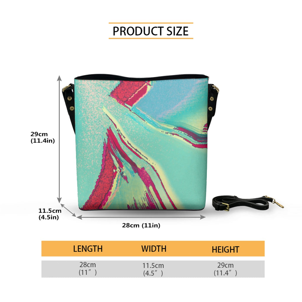 Minimalist Square Crossbody Bucket Bag