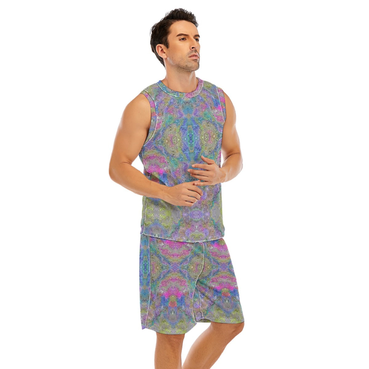 All-Over Print Men's Basketball Suit