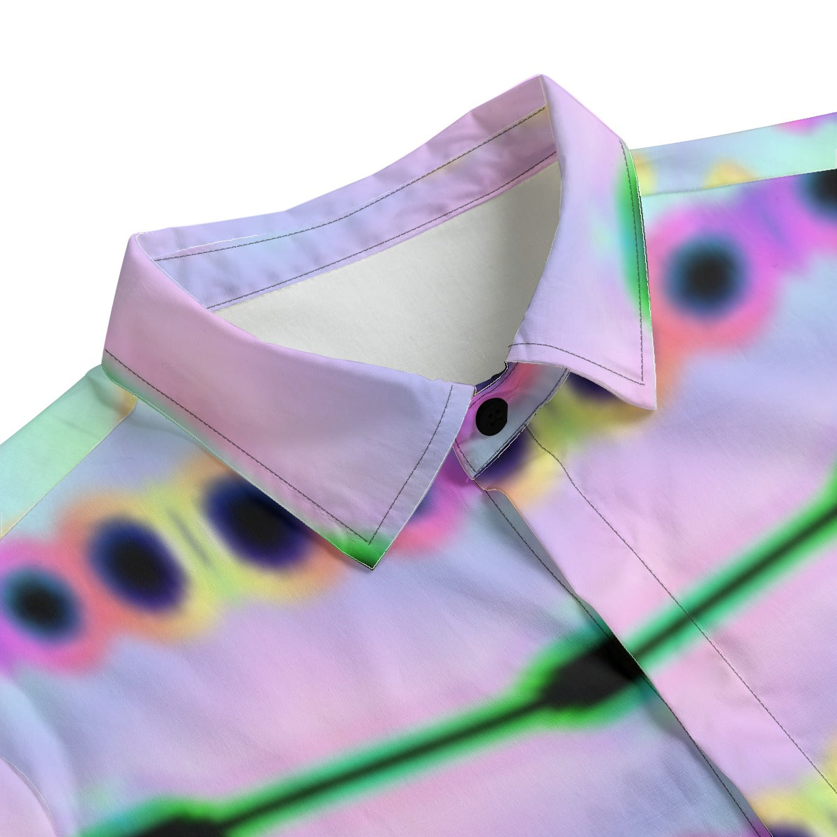 All-Over Print Men's Lapel Collar Shirt With Concealed Placket |115GSM Cotton poplin