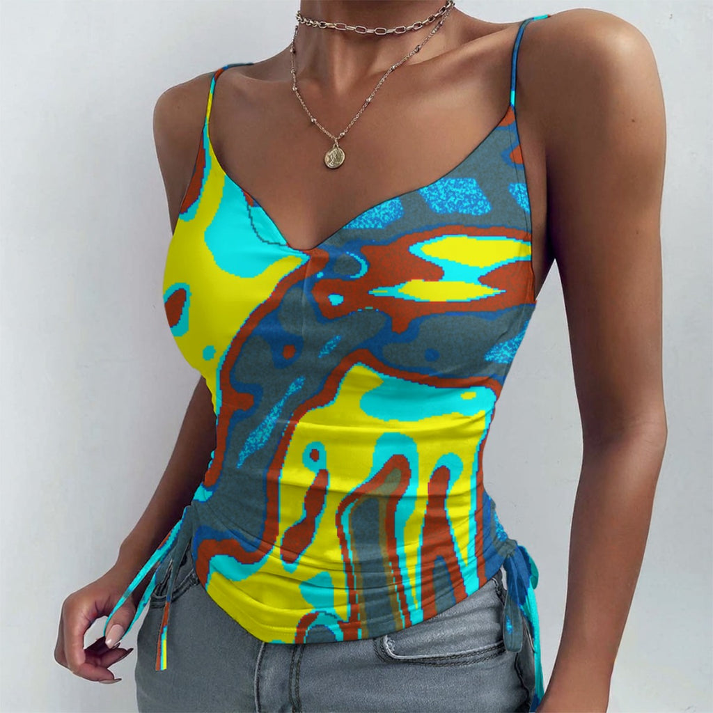 All-over Print Drawstring Camisole