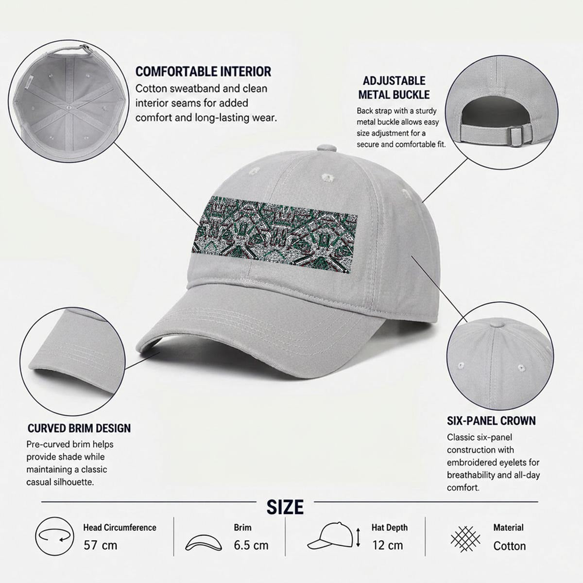 Embroidery Soft-Crown Flat Cap