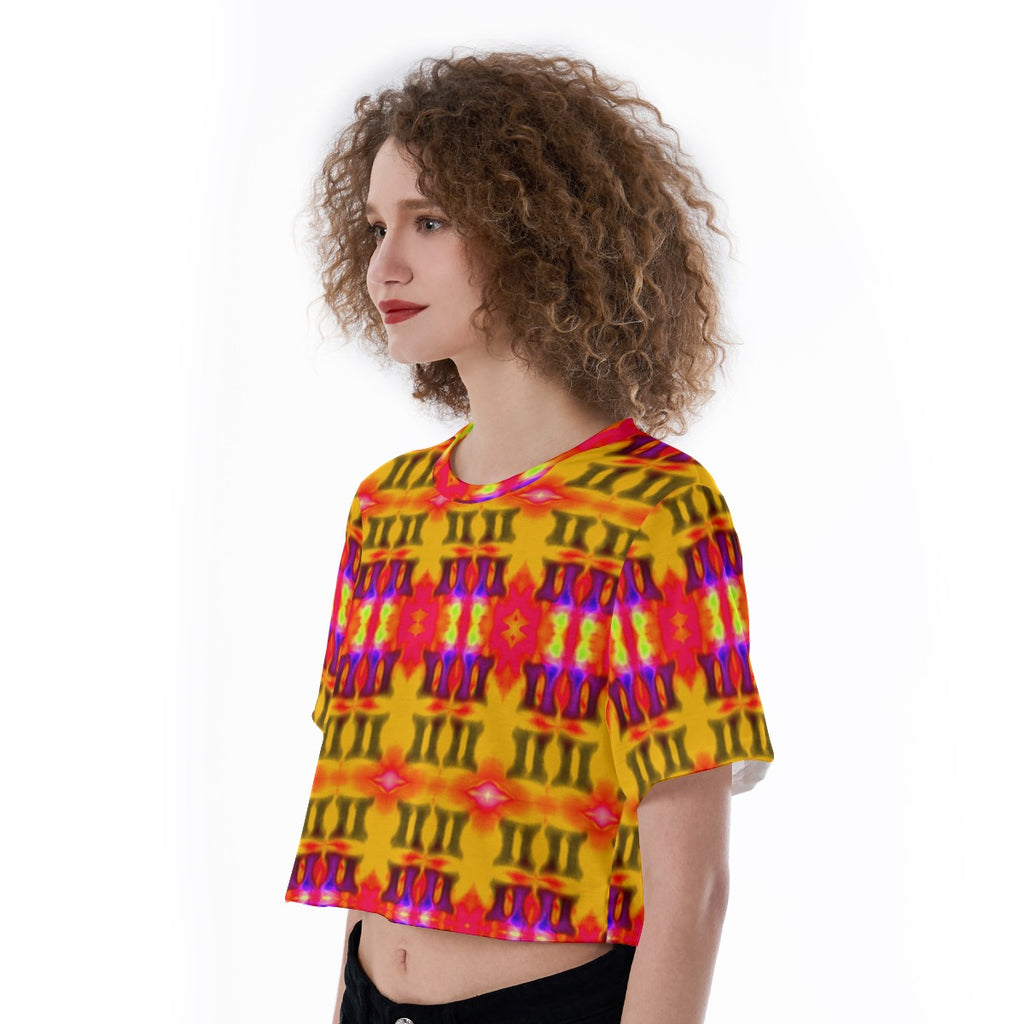 All-Over Print Cropped T-Shirt