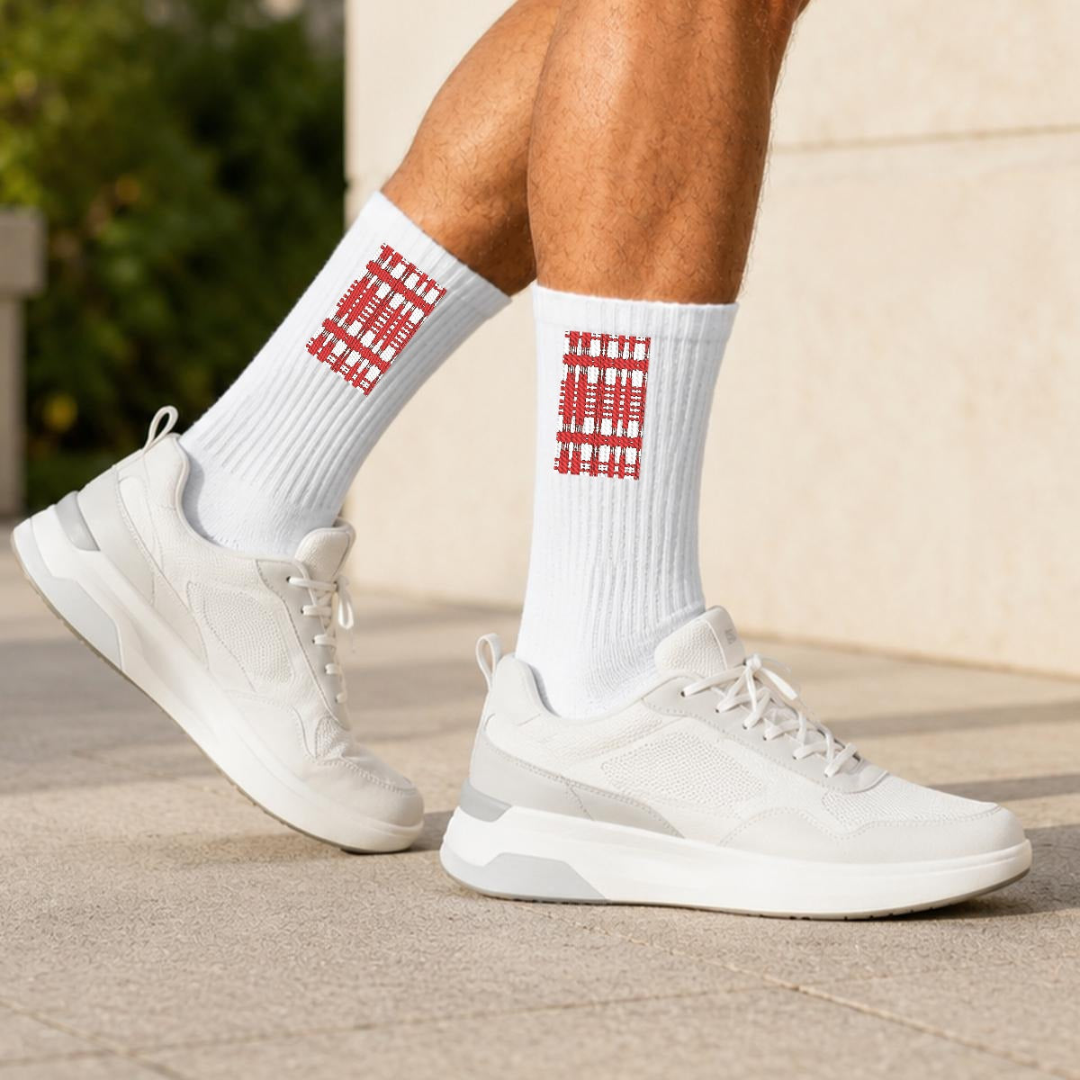 Embroidery Sports Cotton Crew Socks|Cotton