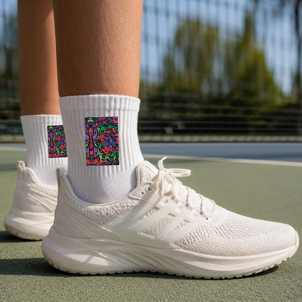Embroidery Sports Quarter Socks|Cotton