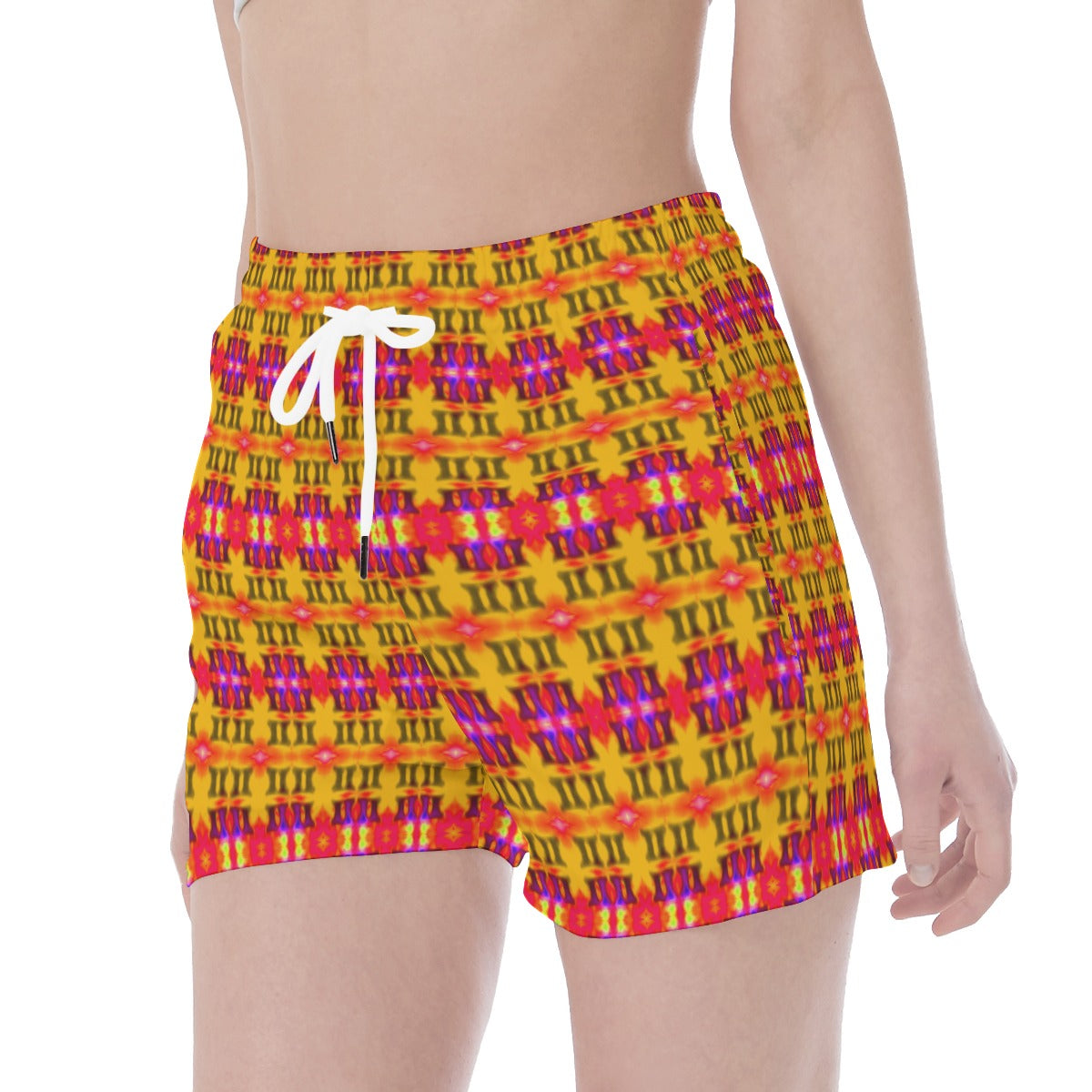 All Over Print Wide Waistband Sport Shorts