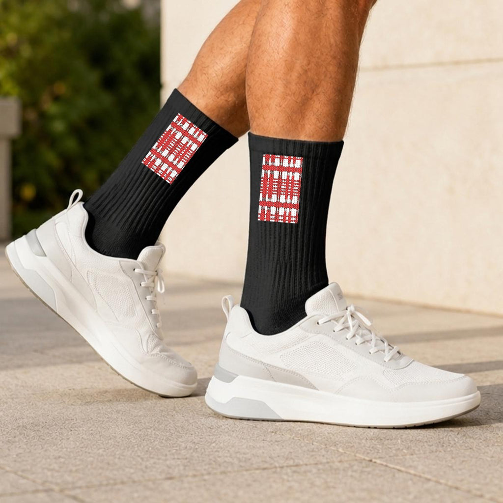 Embroidery Sports Cotton Crew Socks|Cotton