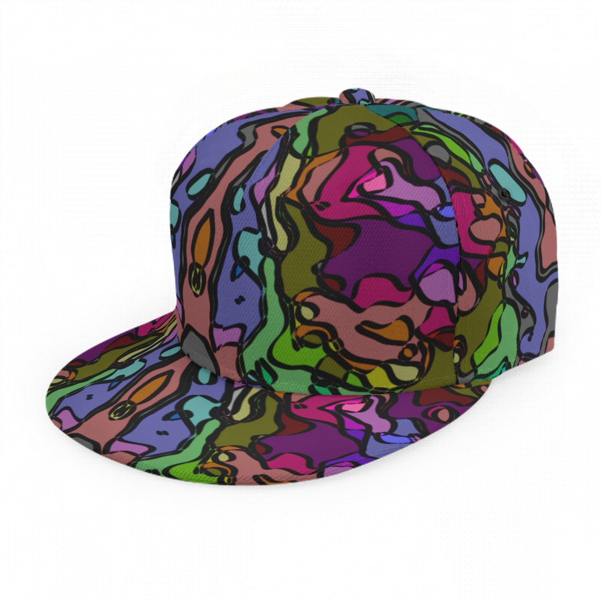 Baseball Cap With Flat Brim