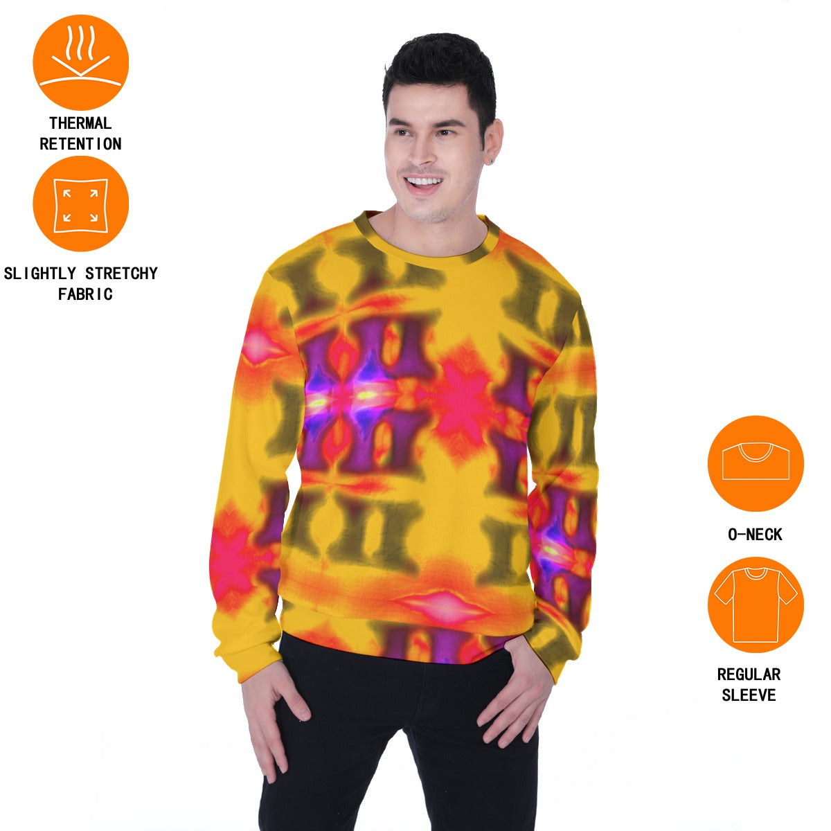 All-Over Print Men's Heavy Fleece Sweatshirt