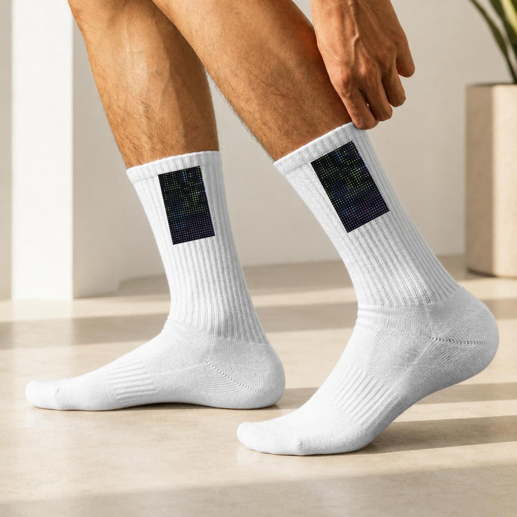 Embroidery Sports Cotton Crew Socks|Cotton