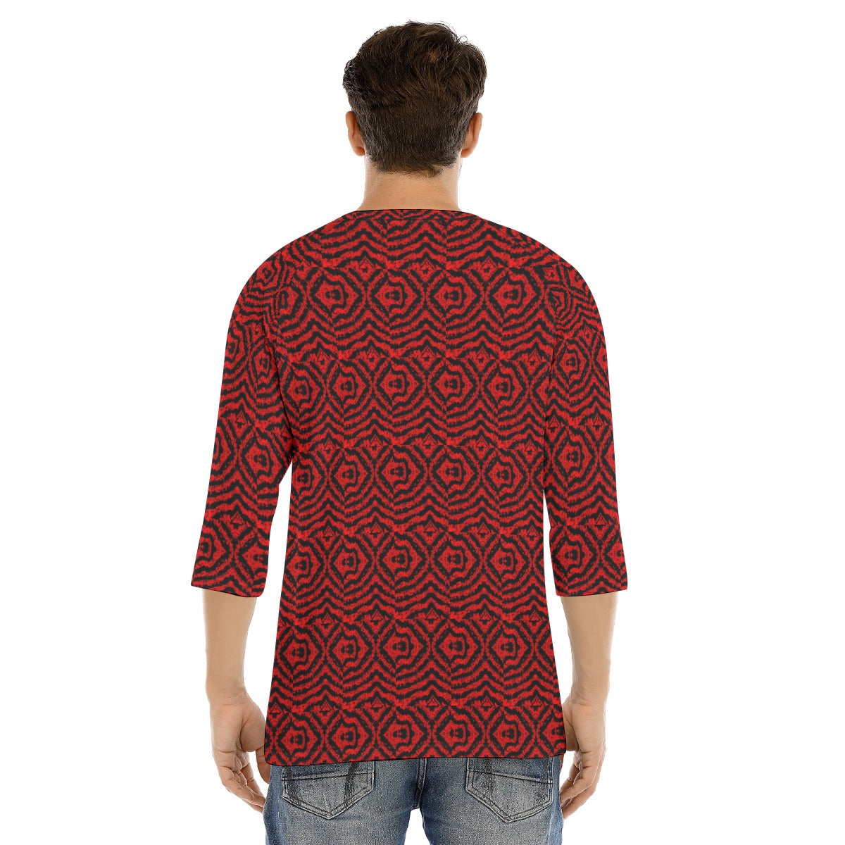 All-Over Print Men's O-neck Raglan Sleeve T-shirt