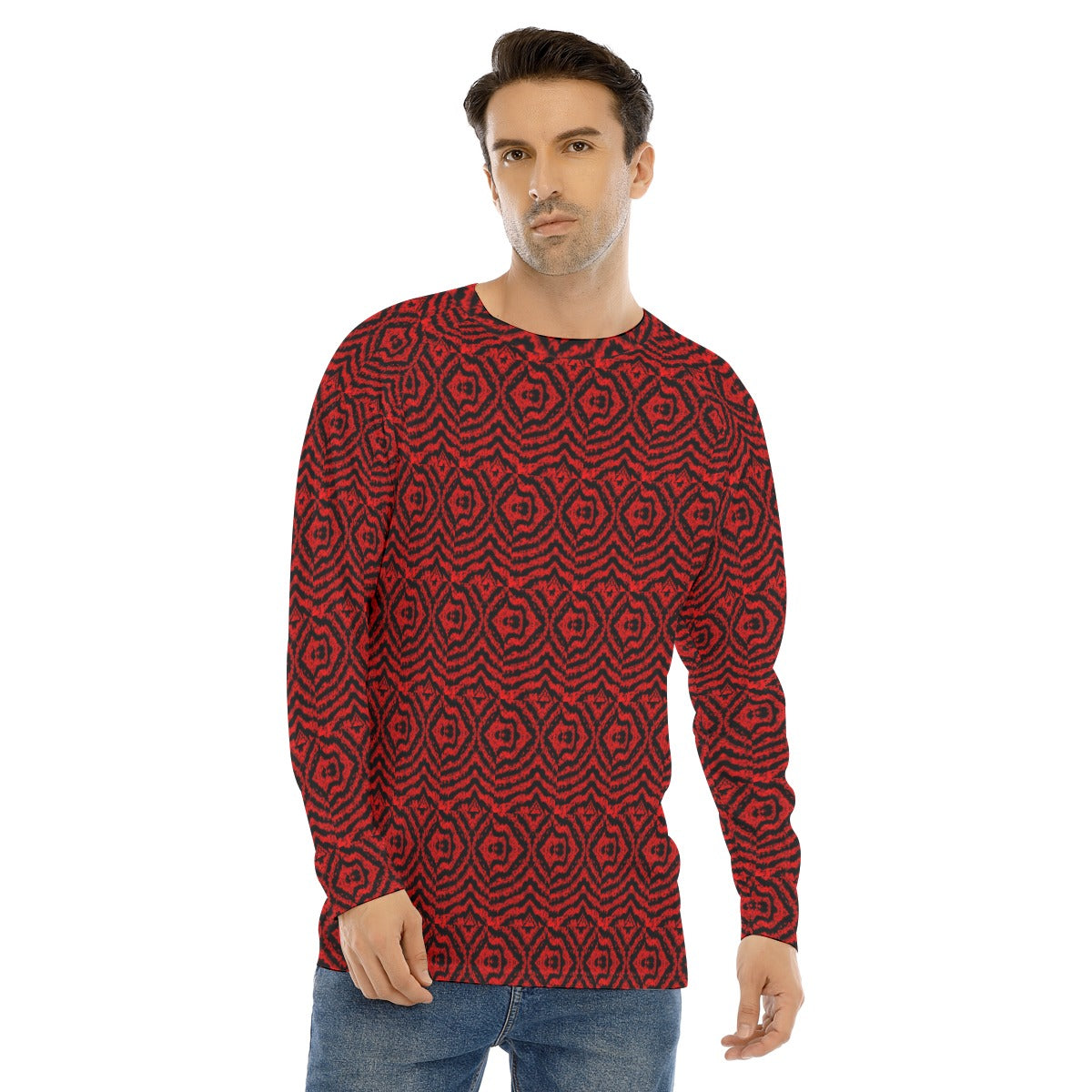All-Over Print Men's Long Sleeve T-shirt With Raglan Sleeve