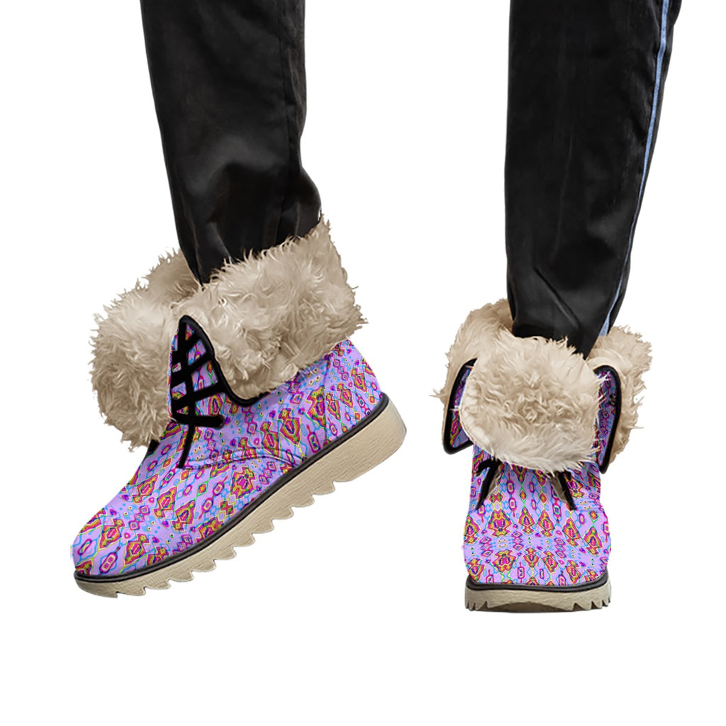 All-Over Print Men's Plush Boots