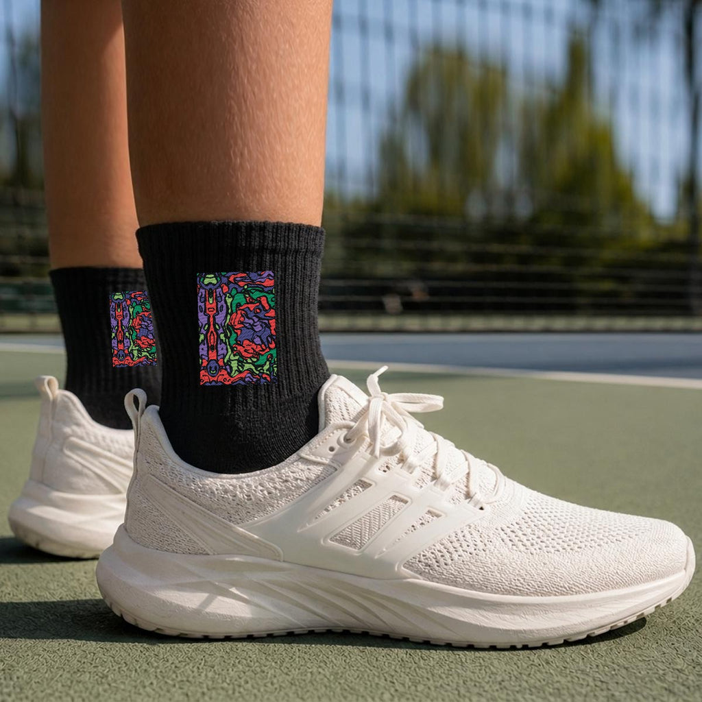 Embroidery Sports Quarter Socks|Cotton