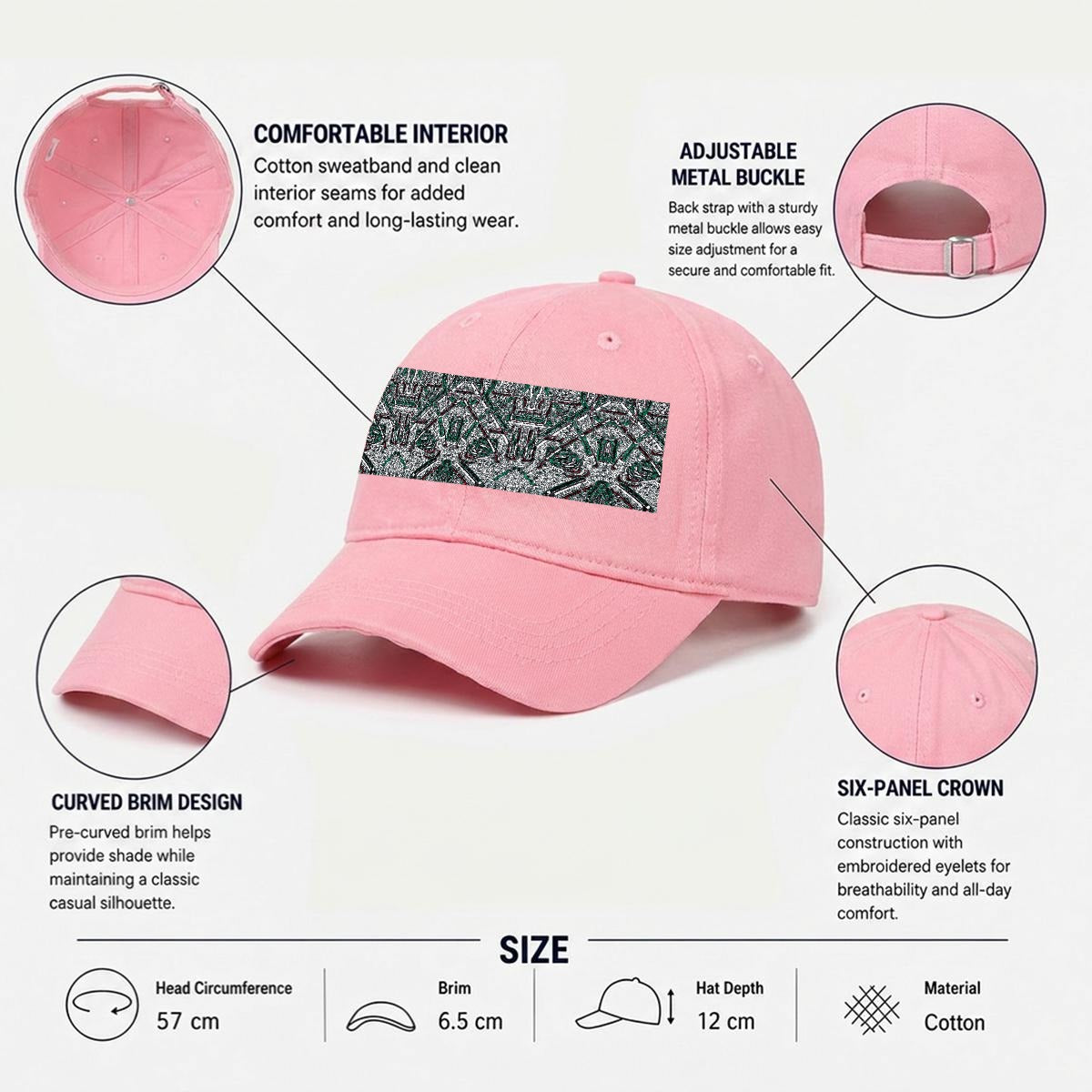 Embroidery Soft-Crown Flat Cap