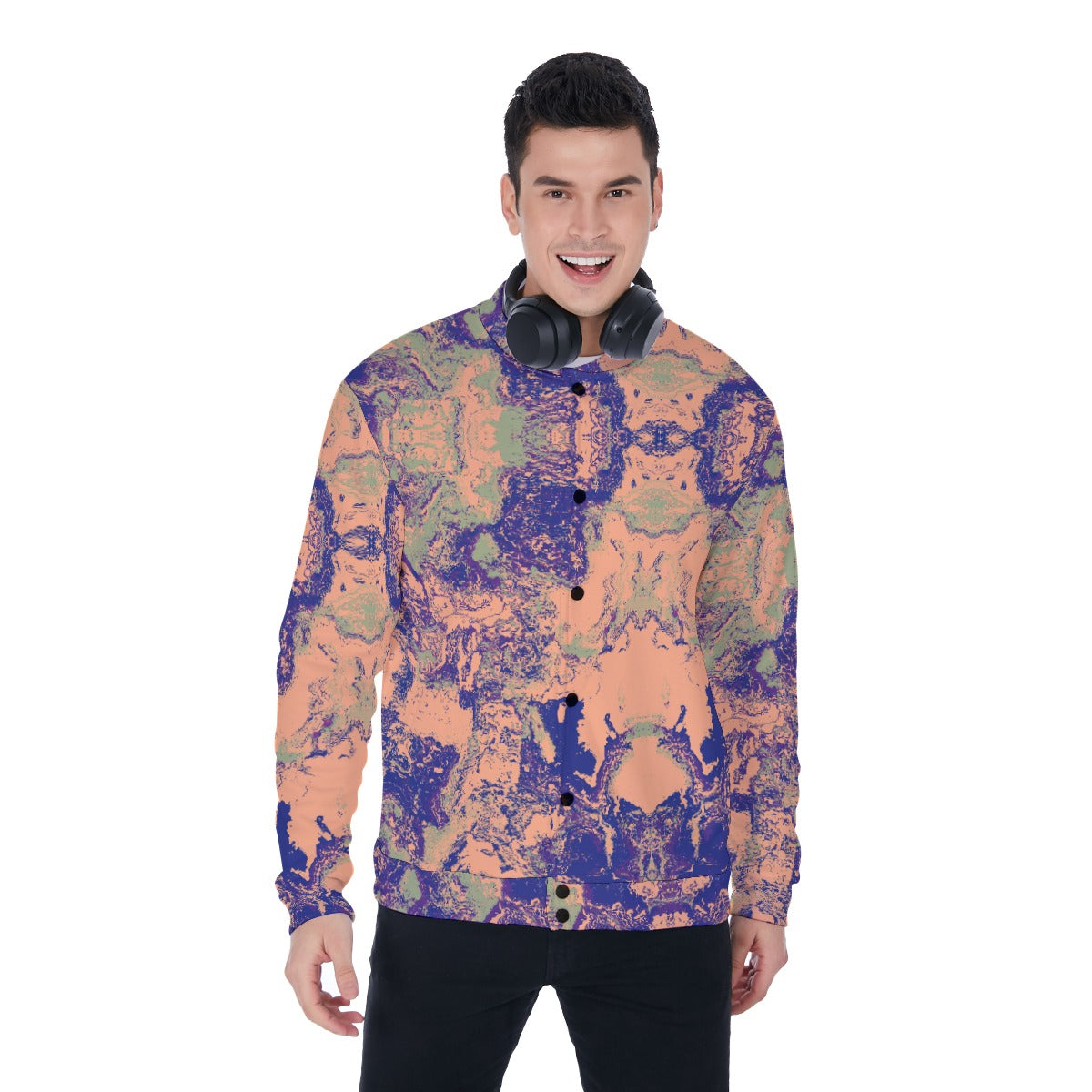 All-Over Print Men's Baseball Jacket