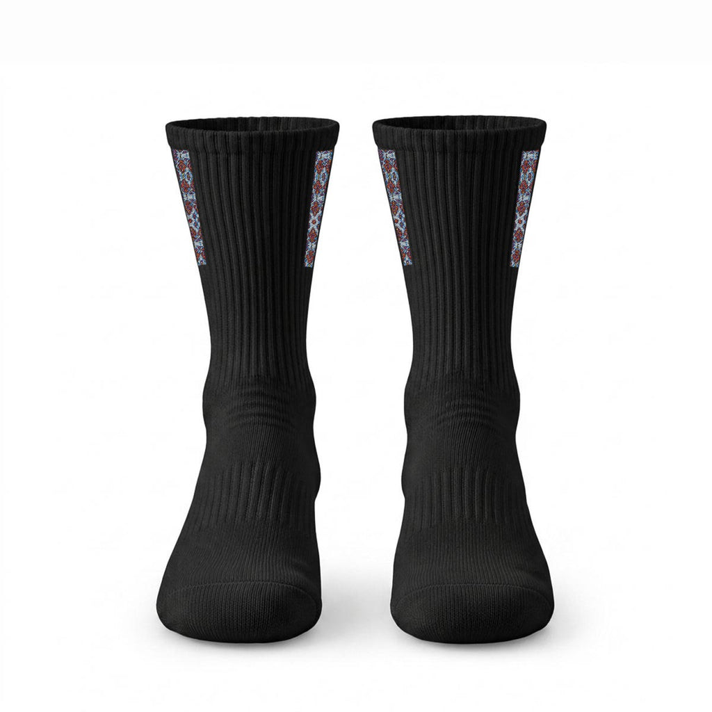 Embroidery Sports Cotton Crew Socks|Cotton