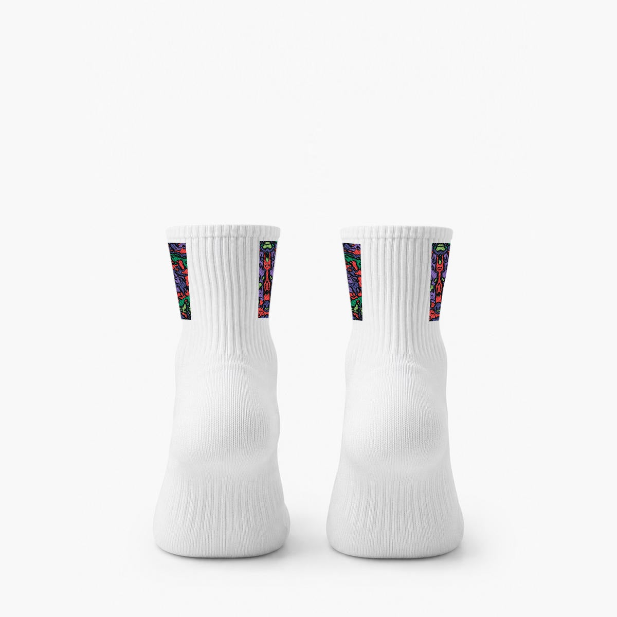 Embroidery Sports Quarter Socks|Cotton
