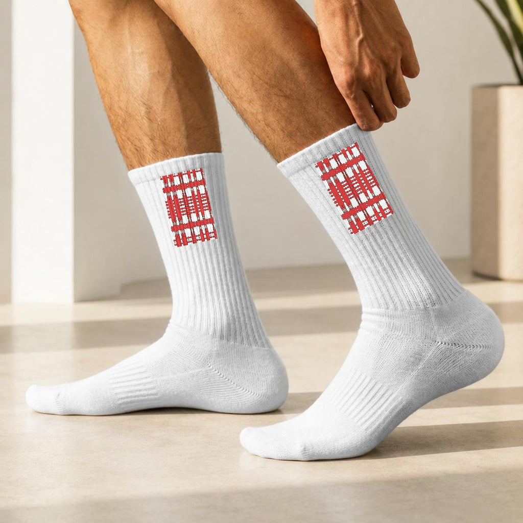Embroidery Sports Cotton Crew Socks|Cotton