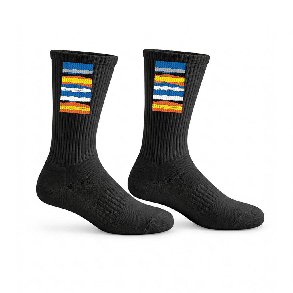 Embroidery Sports Cotton Crew Socks|Cotton