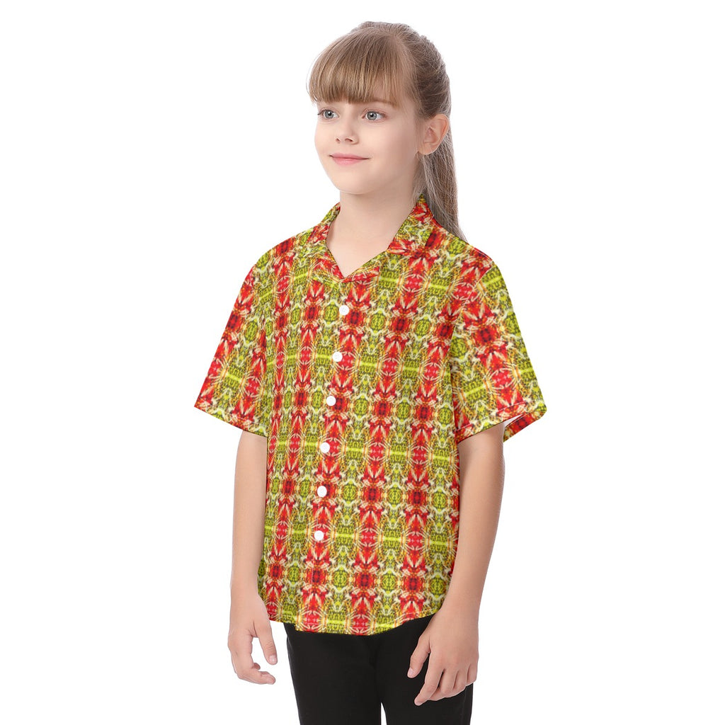All-Over Print Kid's Hawaiian Vacation Shirt