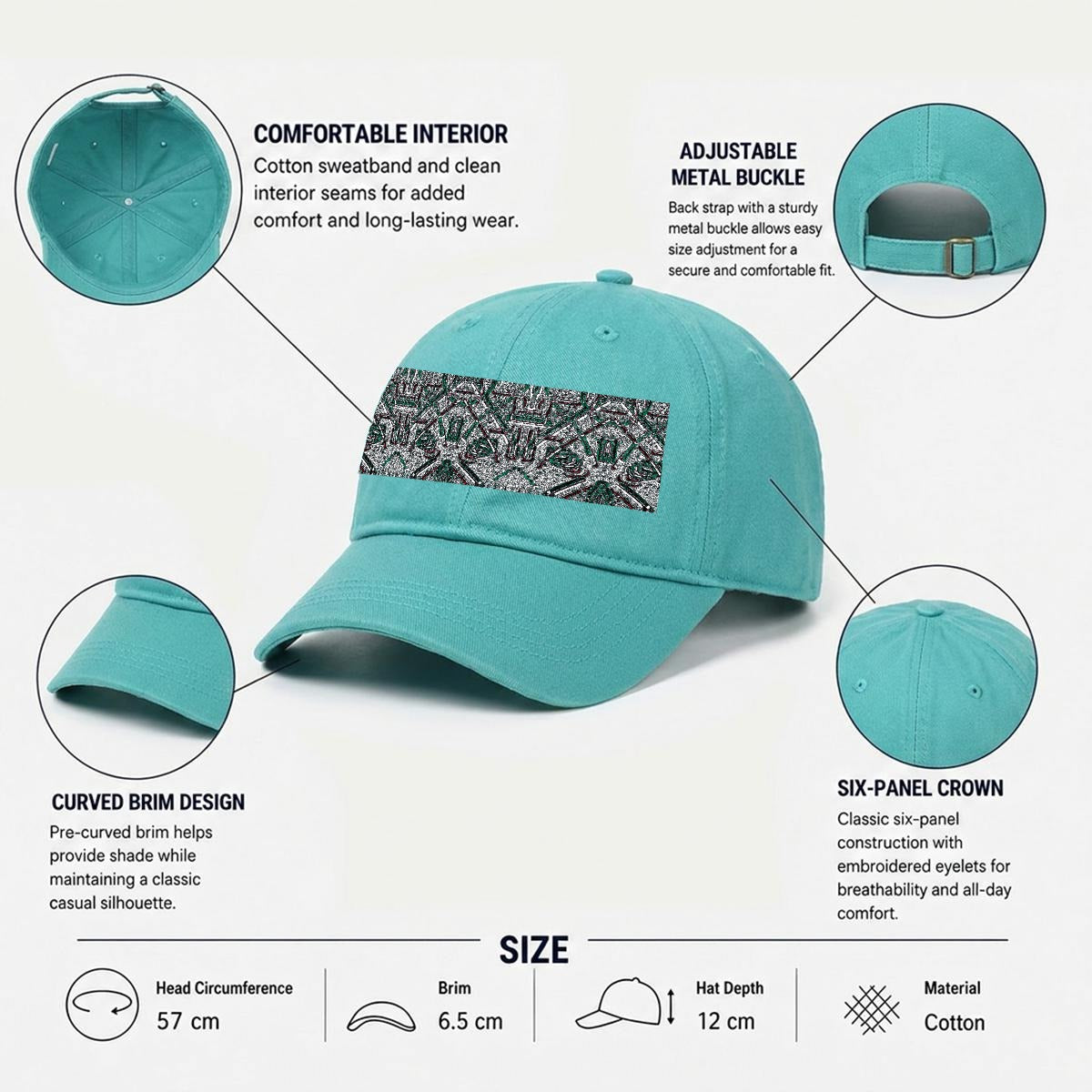 Embroidery Soft-Crown Flat Cap