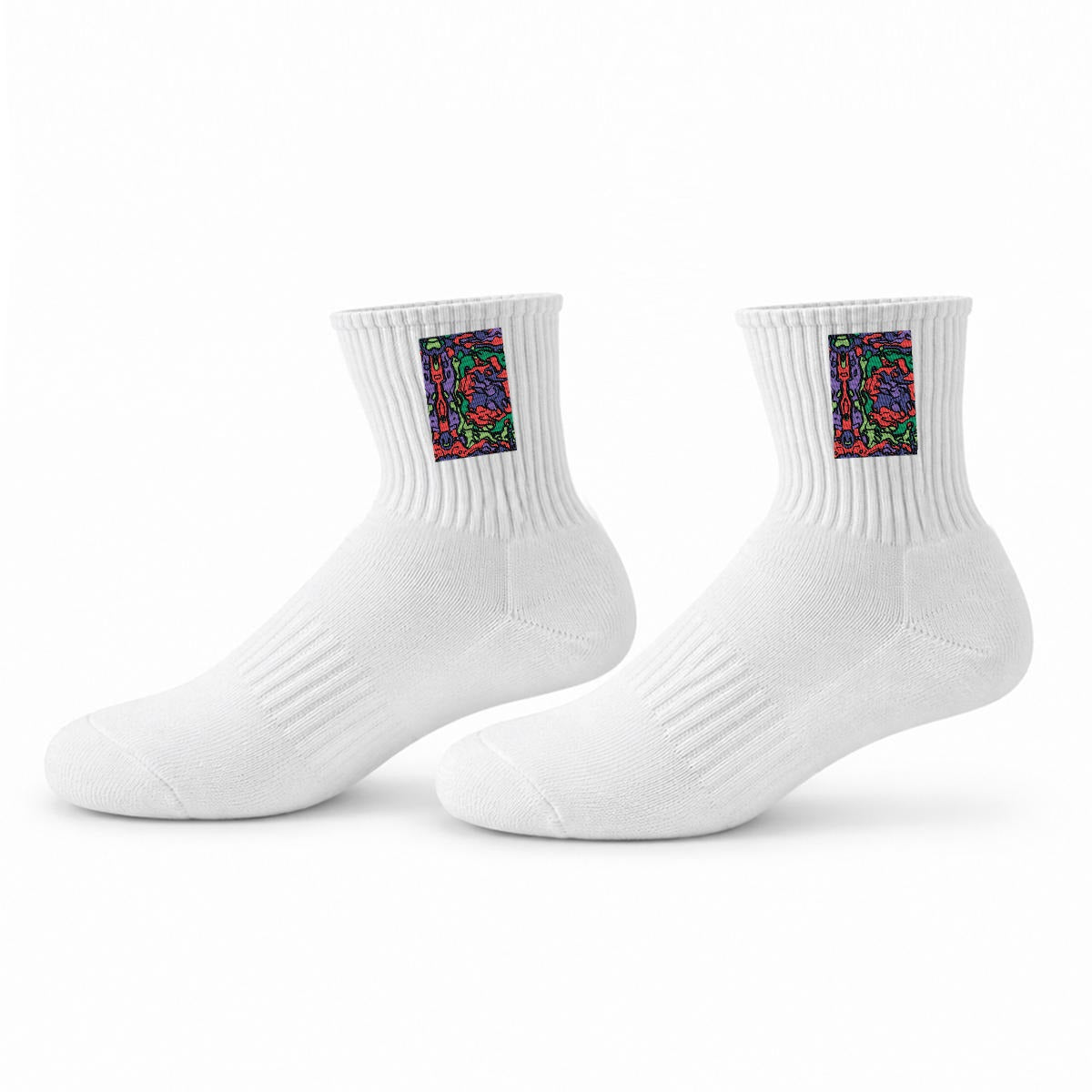 Embroidery Sports Quarter Socks|Cotton