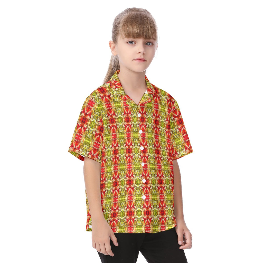 All-Over Print Kid's Hawaiian Vacation Shirt