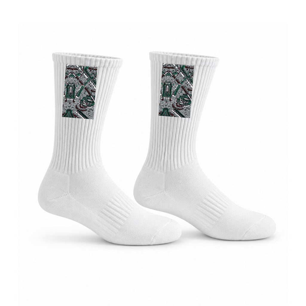 Embroidery Sports Cotton Crew Socks|Cotton