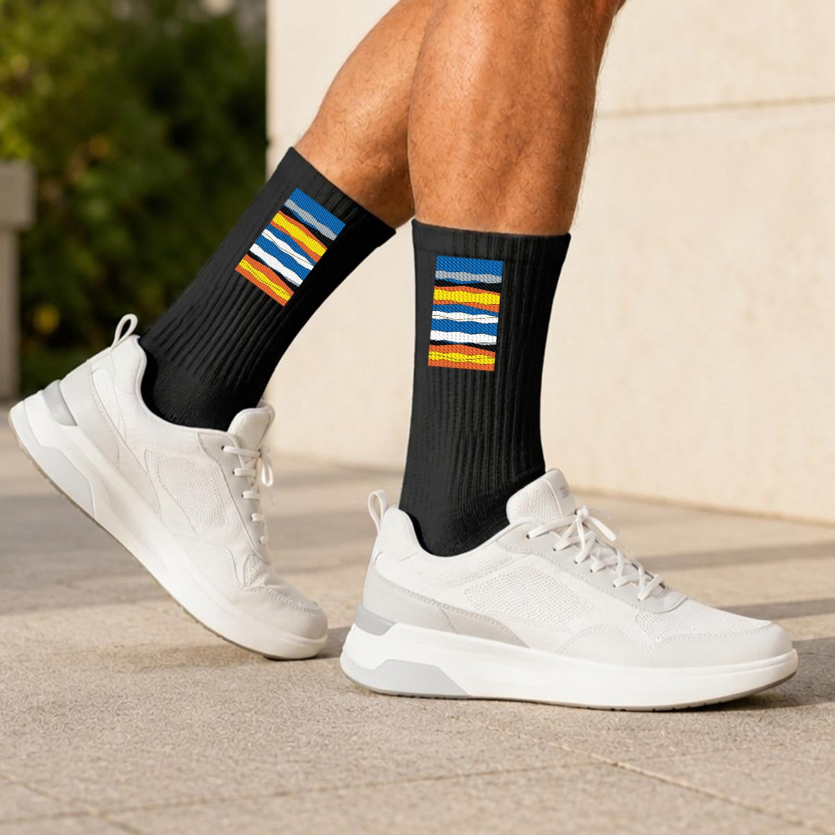 Embroidery Sports Cotton Crew Socks|Cotton