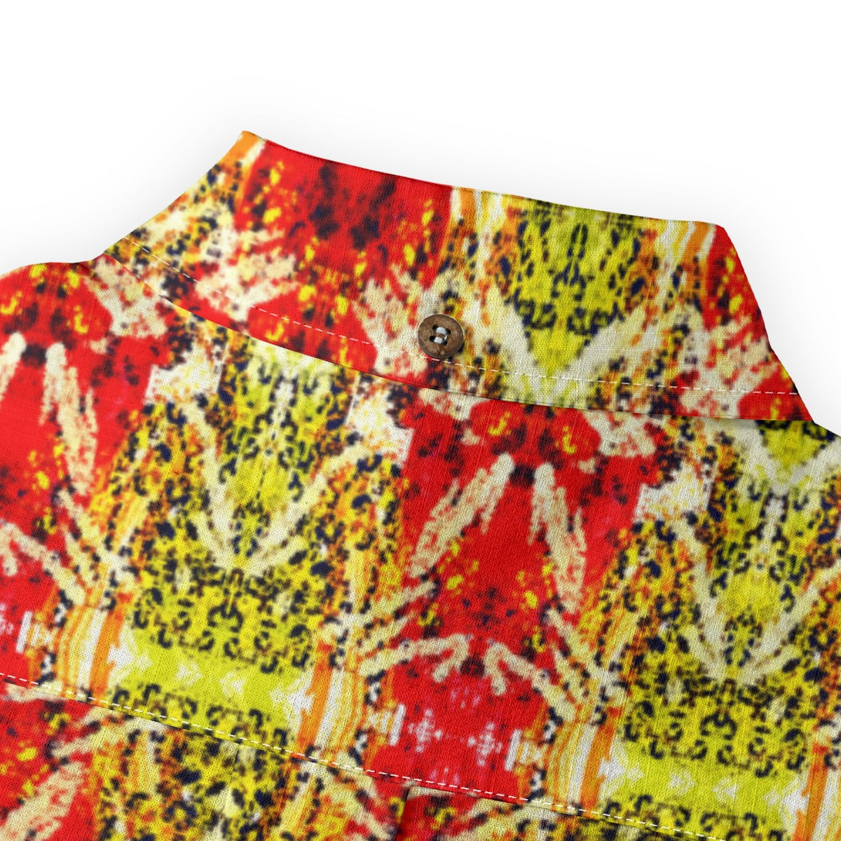All-Over Print Men's Casual Lapel Long Sleeve Shirt|140GSM Slub Cotton