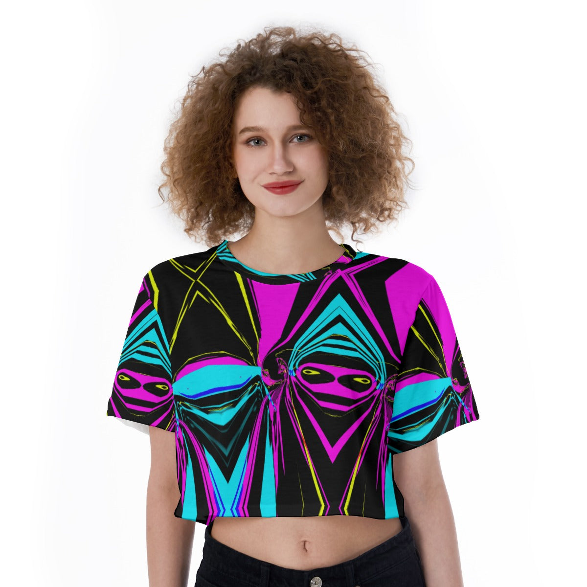 All-Over Print Cropped T-Shirt