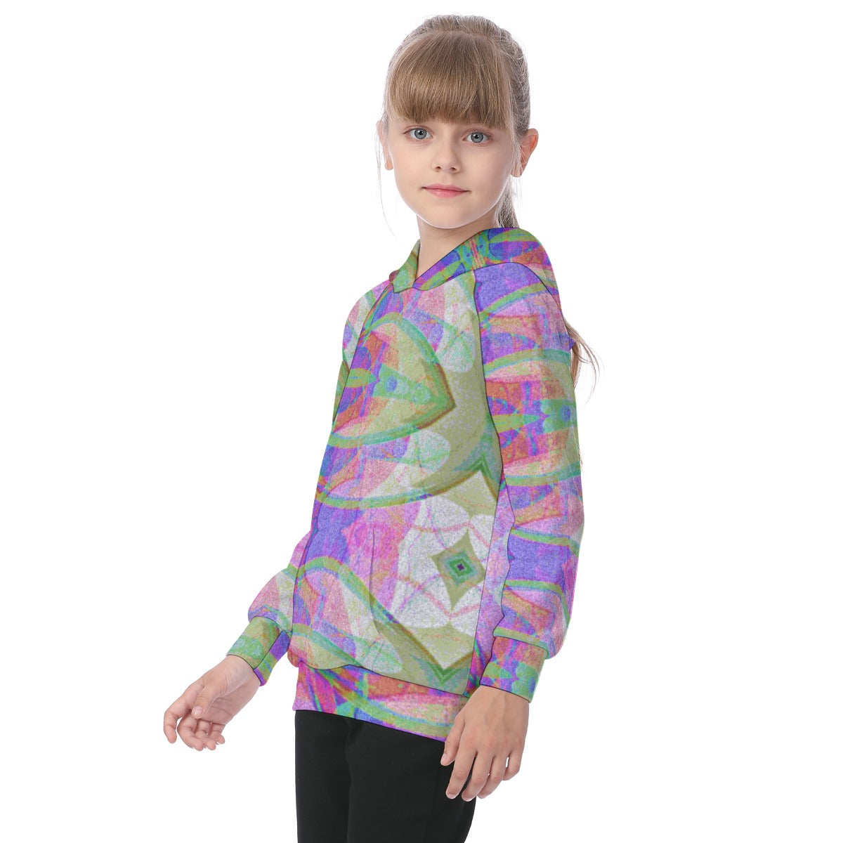 All-Over Print Kid's Raglan Pullover Hoodie