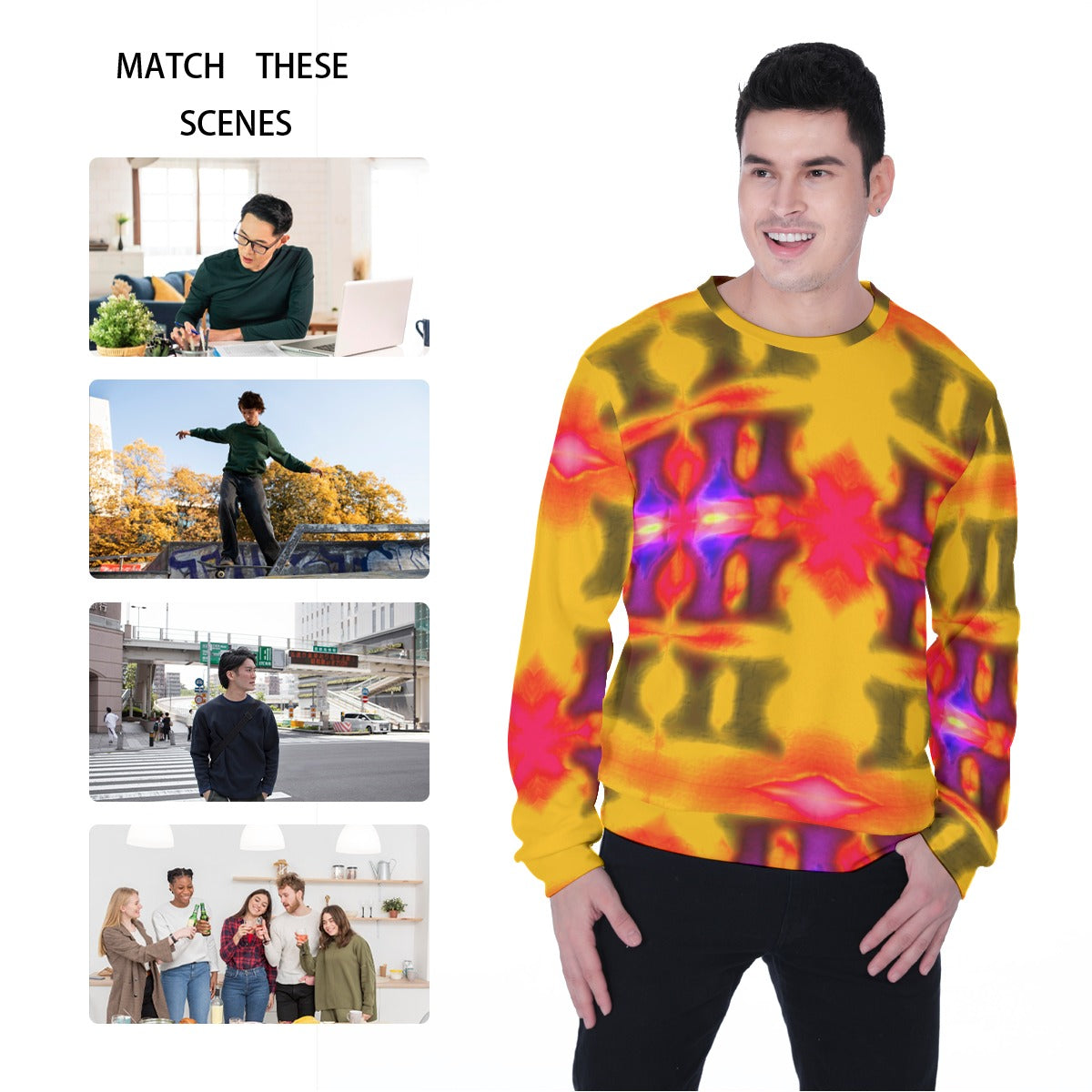 All-Over Print Men's Heavy Fleece Sweatshirt