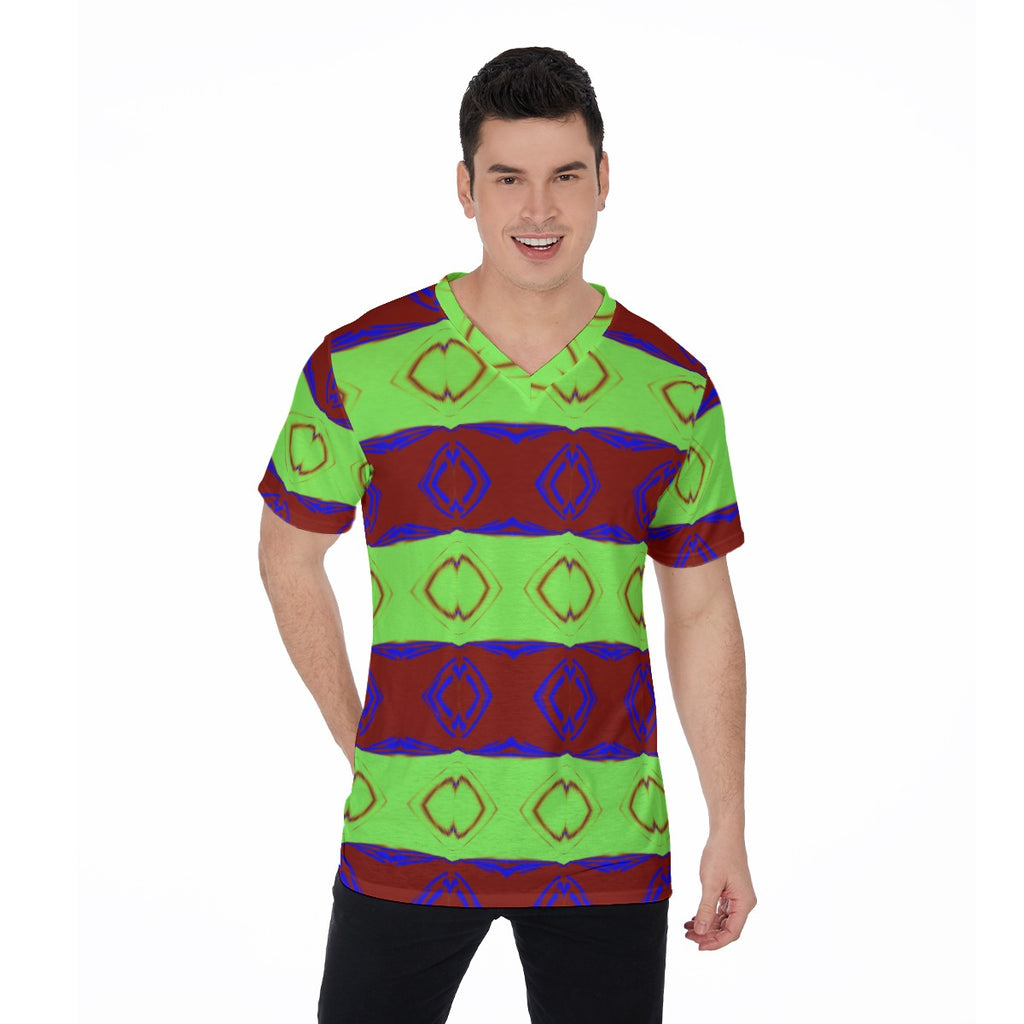 All-Over Print V-Neck T-Shirt