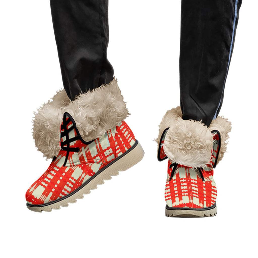 All-Over Print Men's Plush Boots