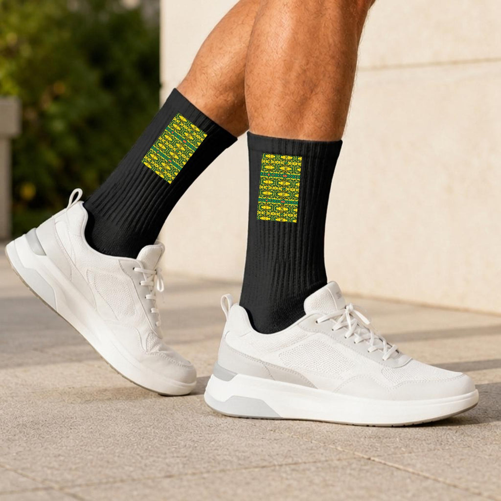Embroidery Sports Cotton Crew Socks|Cotton